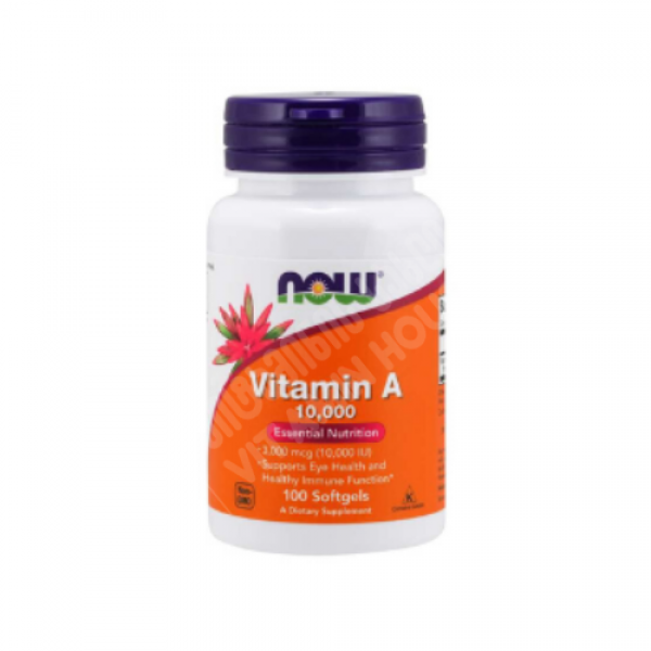 ნაუ - ვიტამინი ა 1000 სე - 100 რკაფს / NOW - Vitamin A 10000 IU- 100 sgels