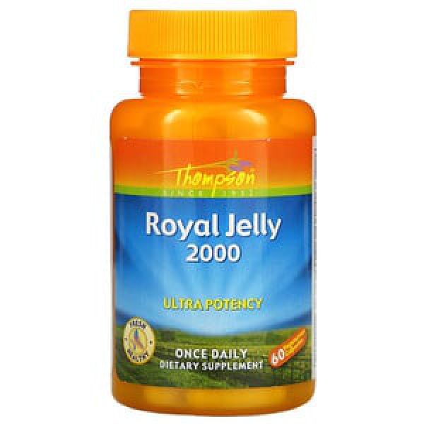 ტომპსონი - ფუტკრის რძე 2000 - 60 ვკაფს / Thompson - Royal Jelly 2000 - 60 vcaps