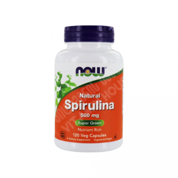 ნაუ - სპირულინა 500 მგ - 120 ვკაფს / NOW - Spirulina 500 mg - 120 vcaps