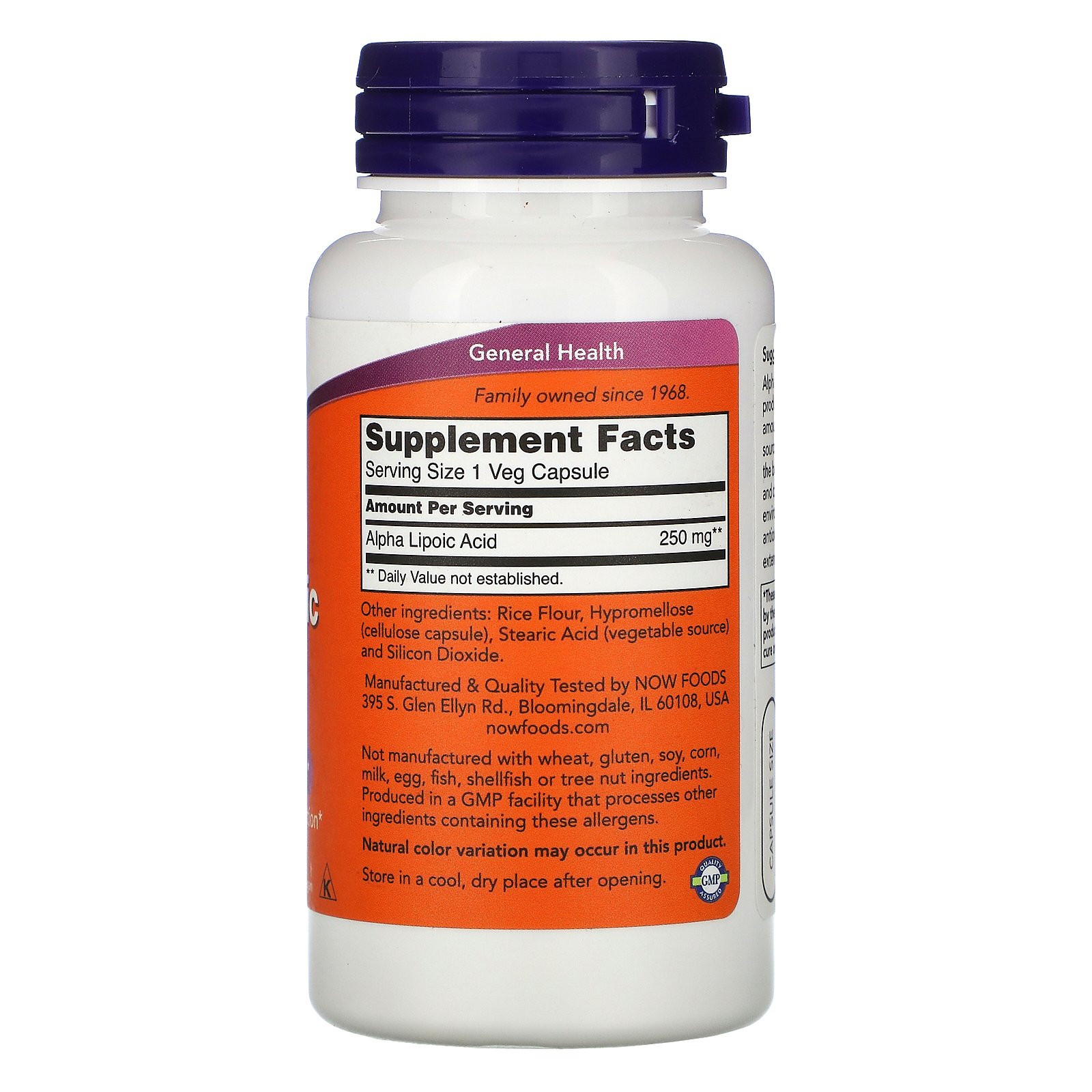 NOW - Alpha Lipoic Acid 250 mg - 60 vcaps
