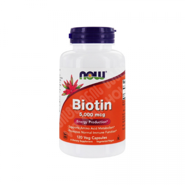 ნაუ - ბიოტინი 5 000 მკგ - 120 ვკაფს	/ NOW - Biotin 5000 mcg- 120 vcaps