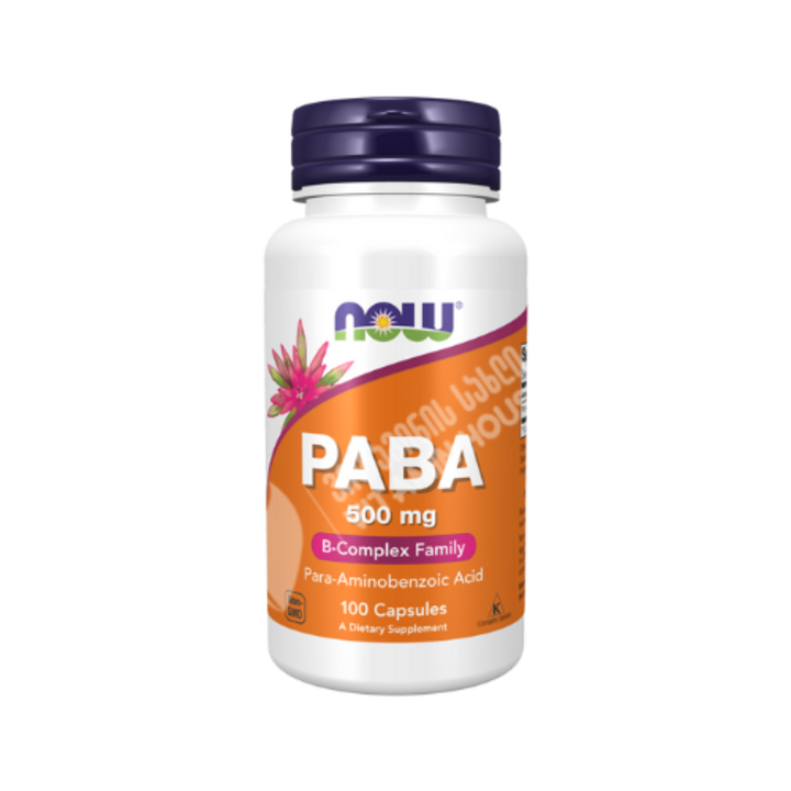 NOW - PABA 500 mg - 100 vcaps