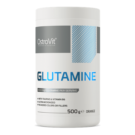 ოსტროვიტი - გლუტამინი - 500 გ - ფორთოხალი / OstroVit - Glutamine - 500 g - Orange